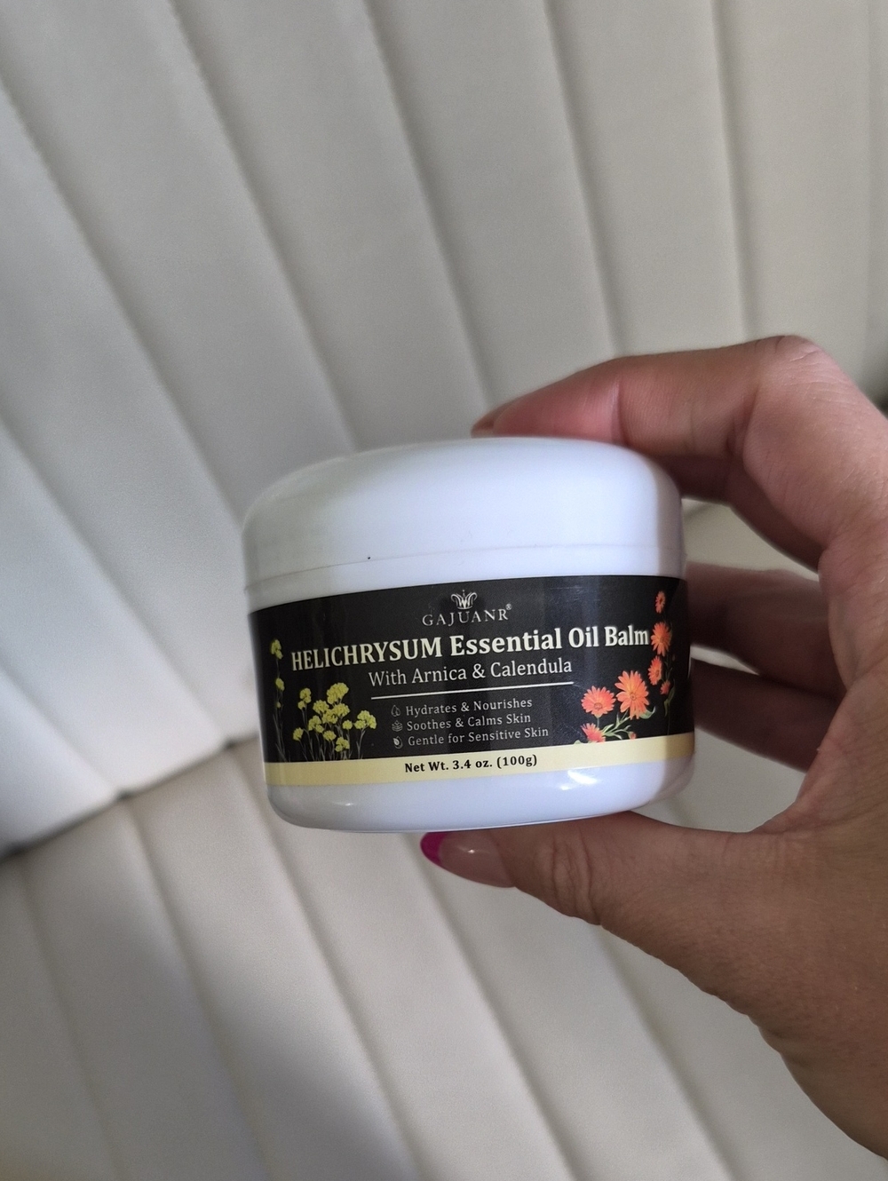 Essential Oil Face Balm Helichrysum & Arnica Balm - White Jar